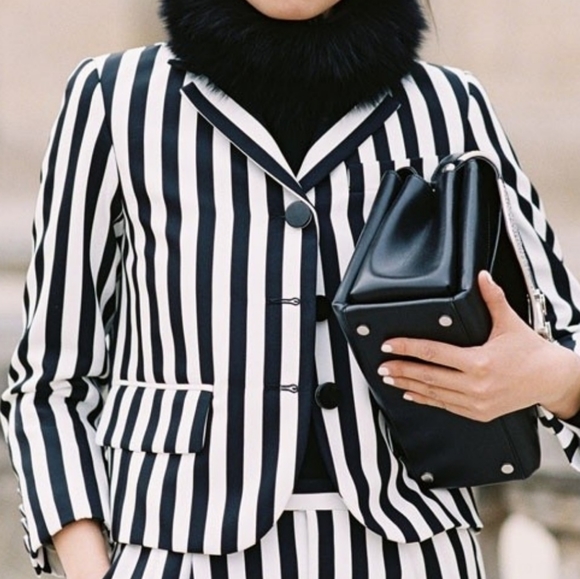 Imperial | Open Front Striped Blazer - Picture 8 of 11